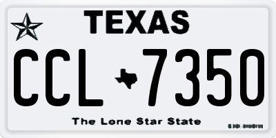 TX license plate CCL7350