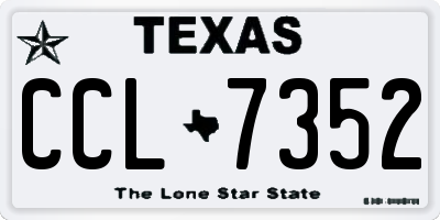 TX license plate CCL7352