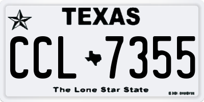 TX license plate CCL7355