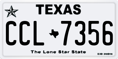 TX license plate CCL7356