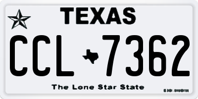 TX license plate CCL7362