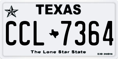 TX license plate CCL7364