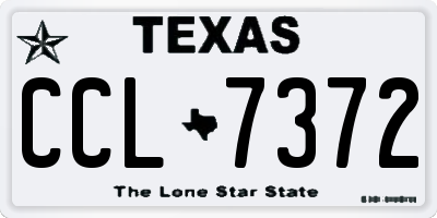TX license plate CCL7372