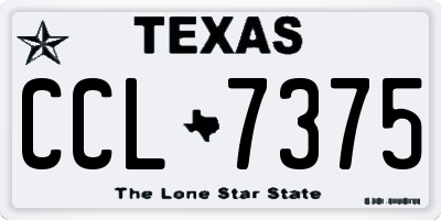 TX license plate CCL7375