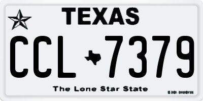 TX license plate CCL7379