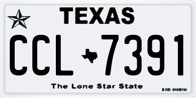 TX license plate CCL7391