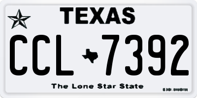 TX license plate CCL7392