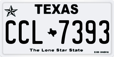 TX license plate CCL7393