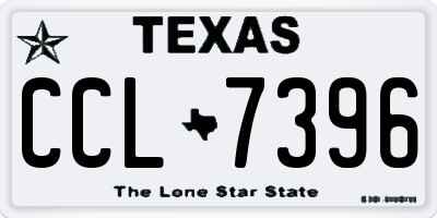 TX license plate CCL7396