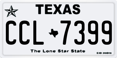 TX license plate CCL7399