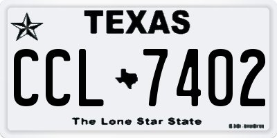 TX license plate CCL7402
