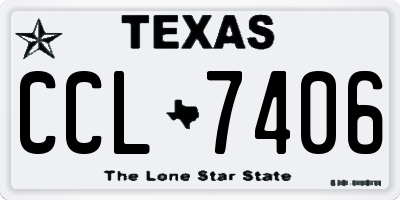 TX license plate CCL7406