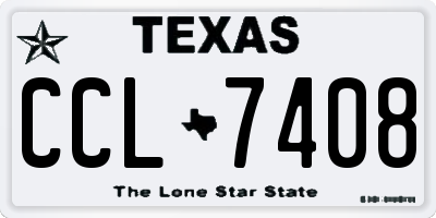 TX license plate CCL7408