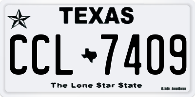 TX license plate CCL7409
