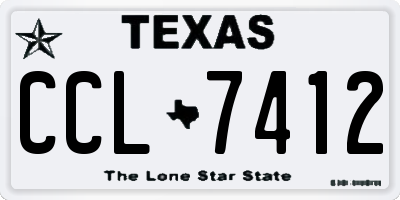 TX license plate CCL7412