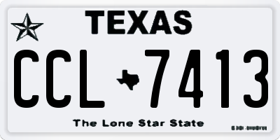 TX license plate CCL7413