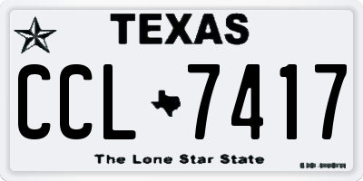 TX license plate CCL7417