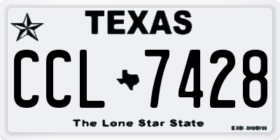 TX license plate CCL7428