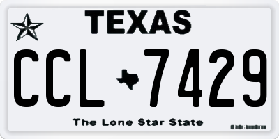 TX license plate CCL7429