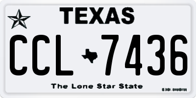 TX license plate CCL7436