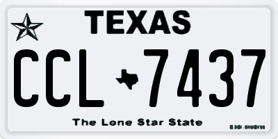TX license plate CCL7437