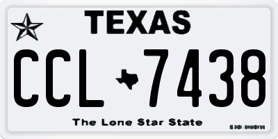 TX license plate CCL7438