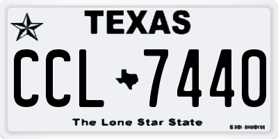 TX license plate CCL7440