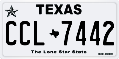 TX license plate CCL7442
