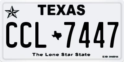 TX license plate CCL7447