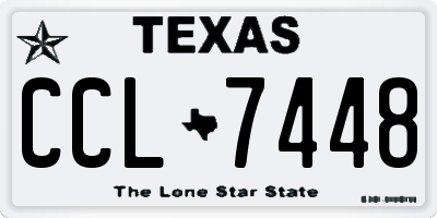 TX license plate CCL7448