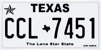 TX license plate CCL7451