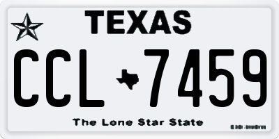TX license plate CCL7459