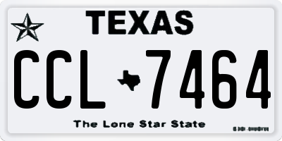 TX license plate CCL7464