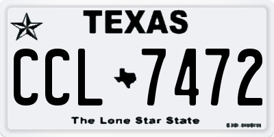 TX license plate CCL7472