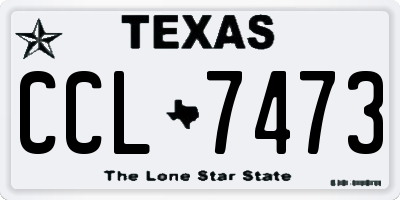 TX license plate CCL7473