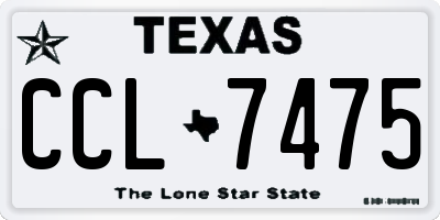 TX license plate CCL7475
