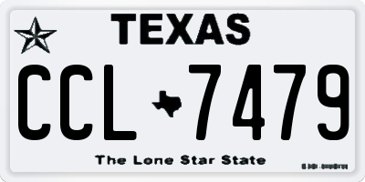 TX license plate CCL7479