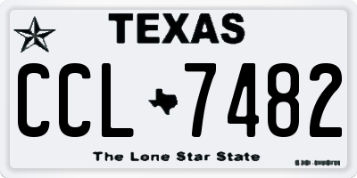 TX license plate CCL7482