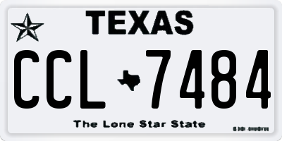 TX license plate CCL7484