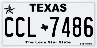 TX license plate CCL7486