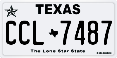 TX license plate CCL7487