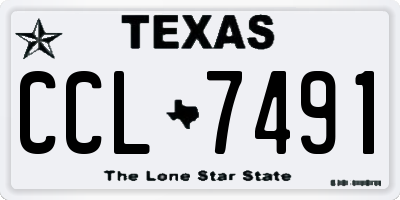 TX license plate CCL7491