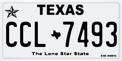 TX license plate CCL7493