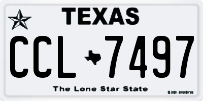 TX license plate CCL7497