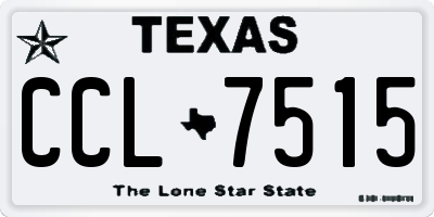 TX license plate CCL7515