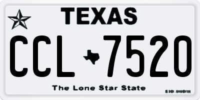 TX license plate CCL7520