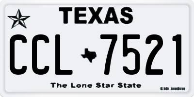 TX license plate CCL7521