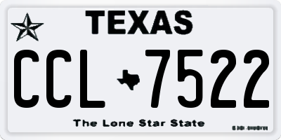TX license plate CCL7522