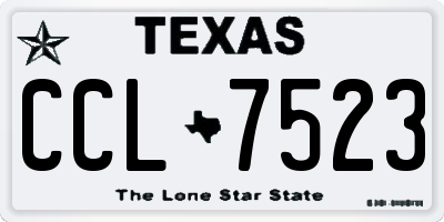 TX license plate CCL7523
