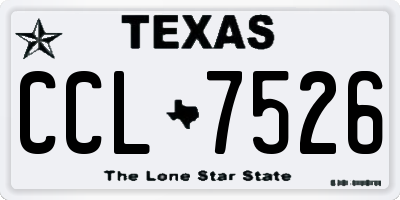 TX license plate CCL7526